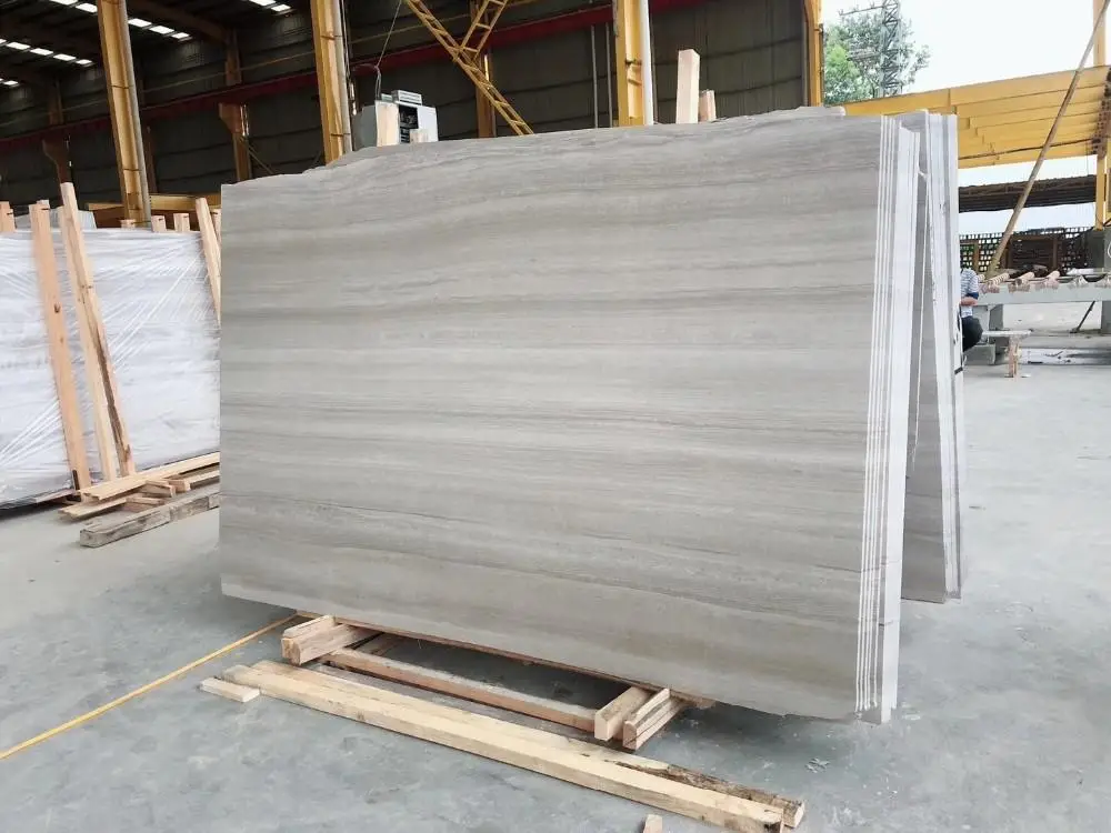 đá vân gỗ Marble xám trắng