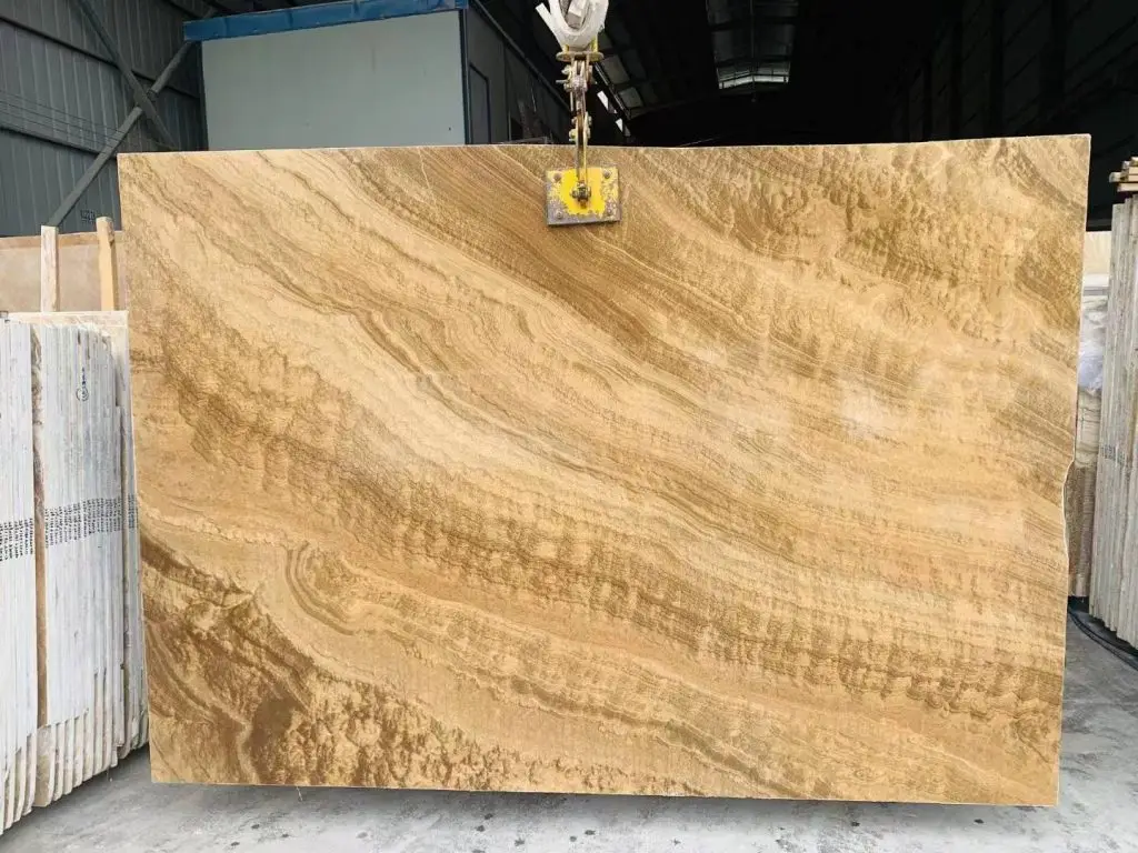 đá vân gỗ Marble vàng