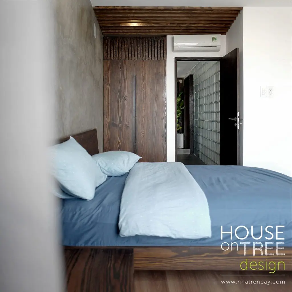 tủ quần áo và giường ngủ gỗ óc chó