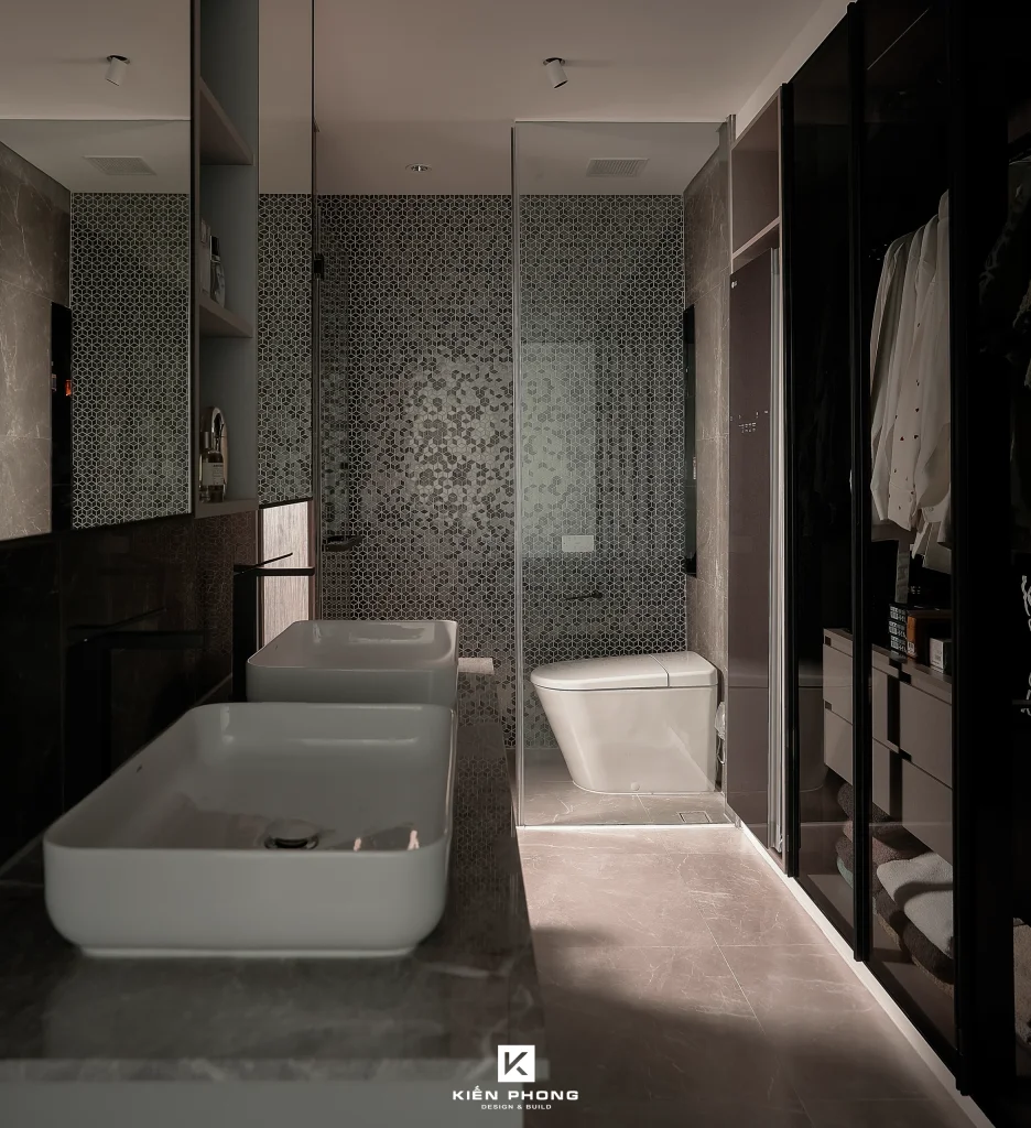 Mẫu chậu rửa mặt bàn đá đẹp kiểu đôi 2