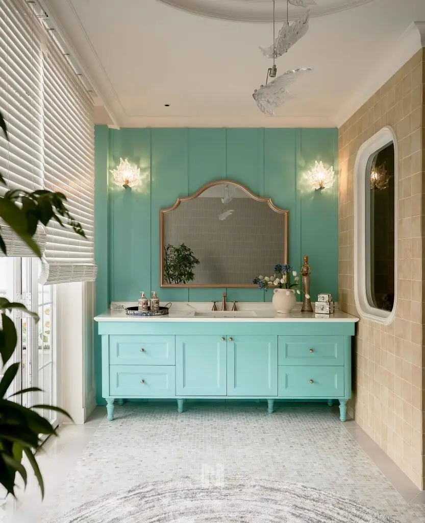 Mẫu chậu rửa mặt bàn đá đẹp âm bàn