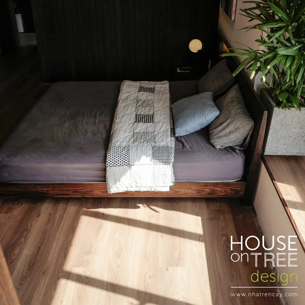 màu gỗ óc chó cho giường ngủ