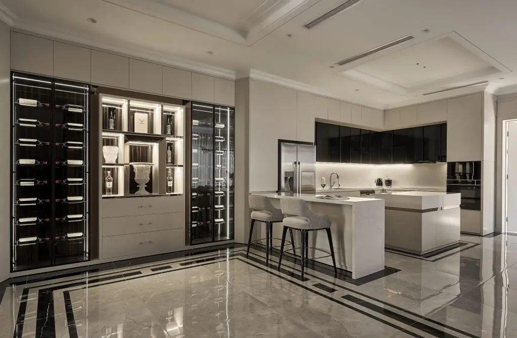 quầy bar bếp phong cách luxury