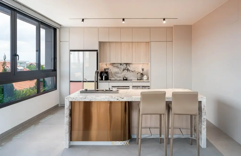 bàn đảo kết hợp quầy bar bếp