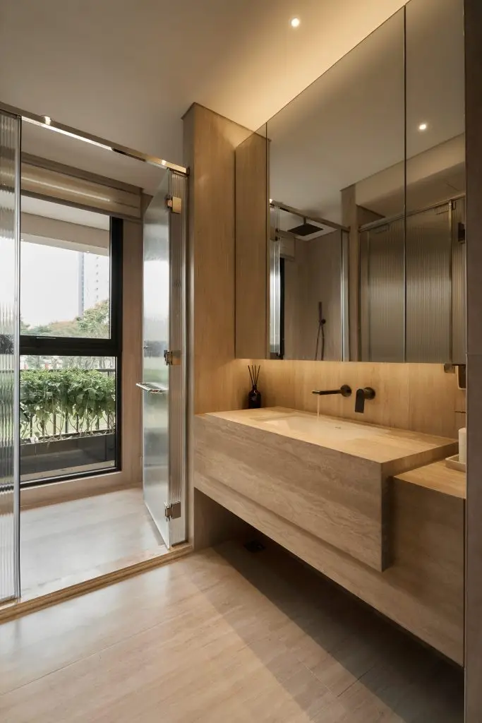 sàn gỗ phòng tắm