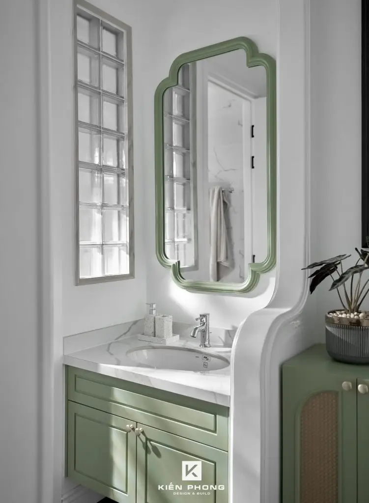 tủ lavabo gỗ tự nhiên sang trọng