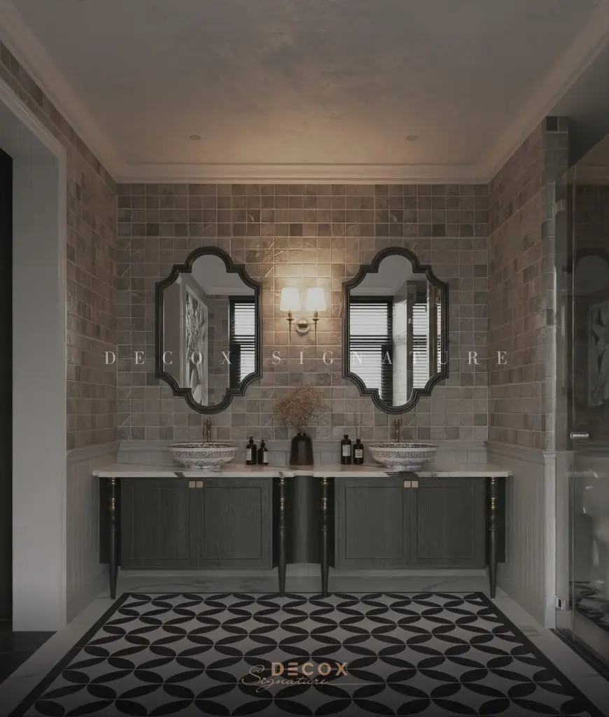 mẫu tủ lavabo chân đứng sang trọng