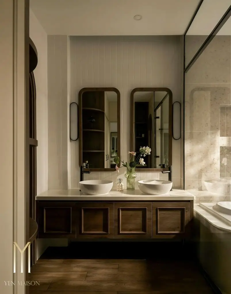 tủ lavabo gỗ tự nhiên