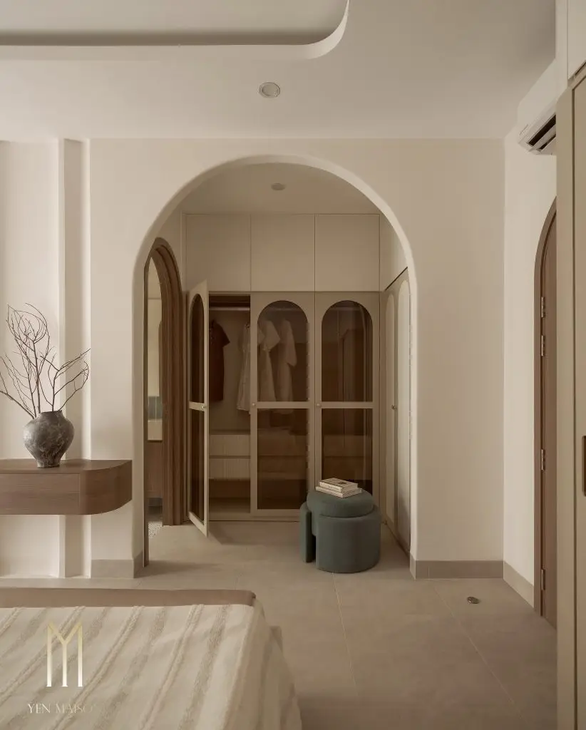 Tủ quần áo gỗ công nghiệp âm tường