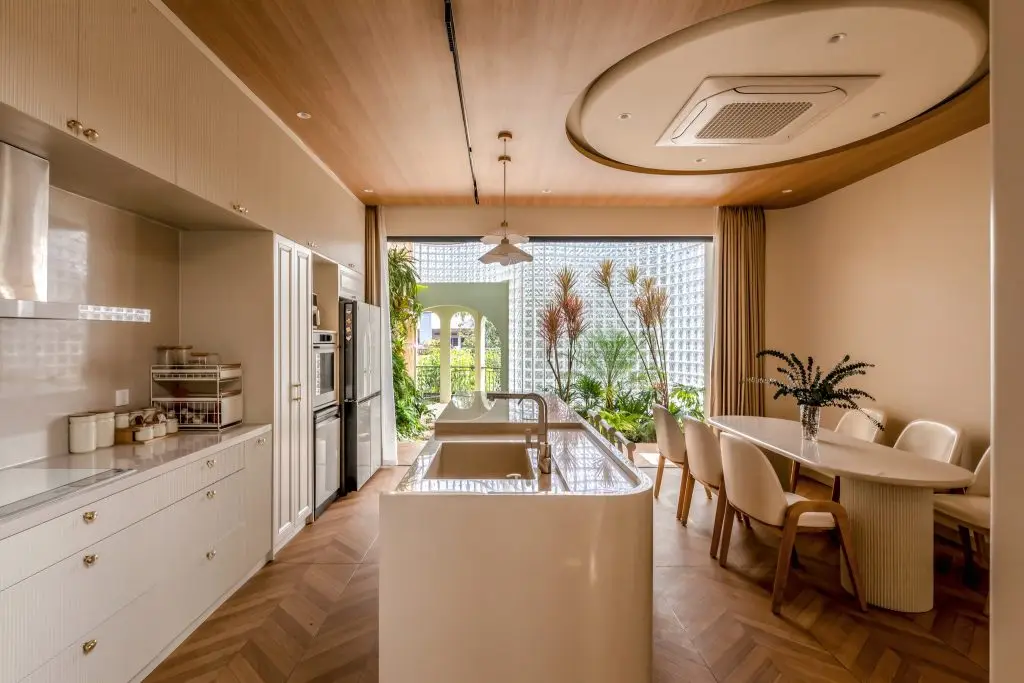 cách bố trí phòng bếp diện tích lớn