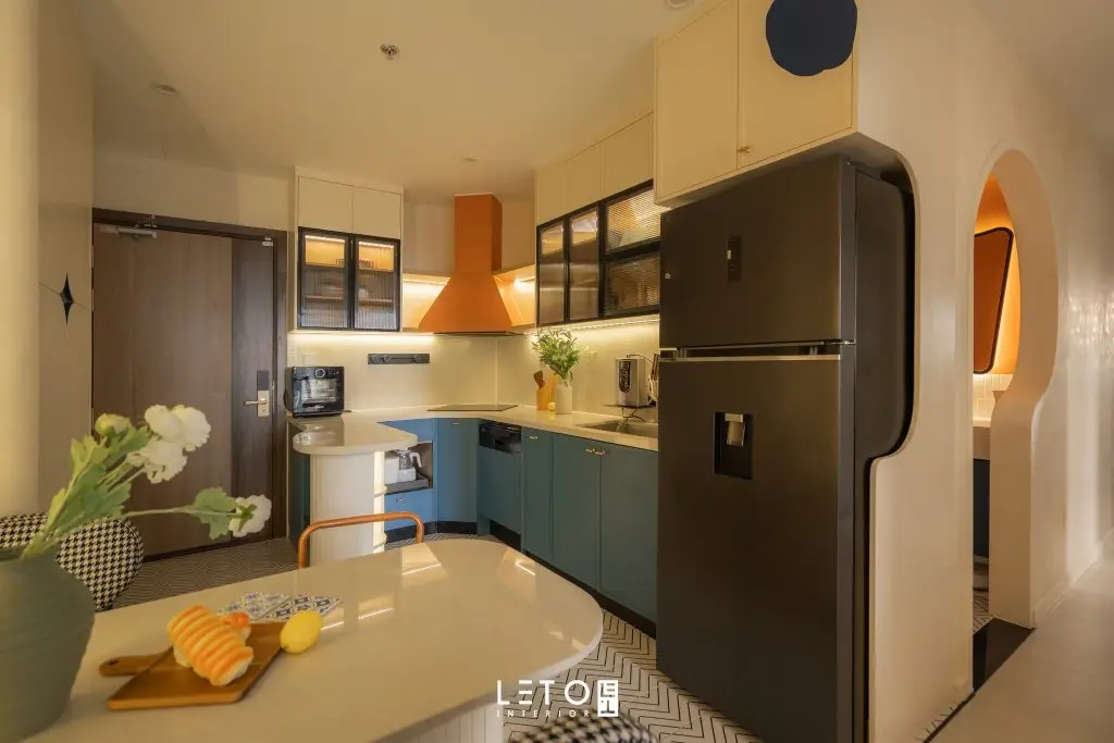 cách bố trí phòng bếp chung cư diện tích nhỏ