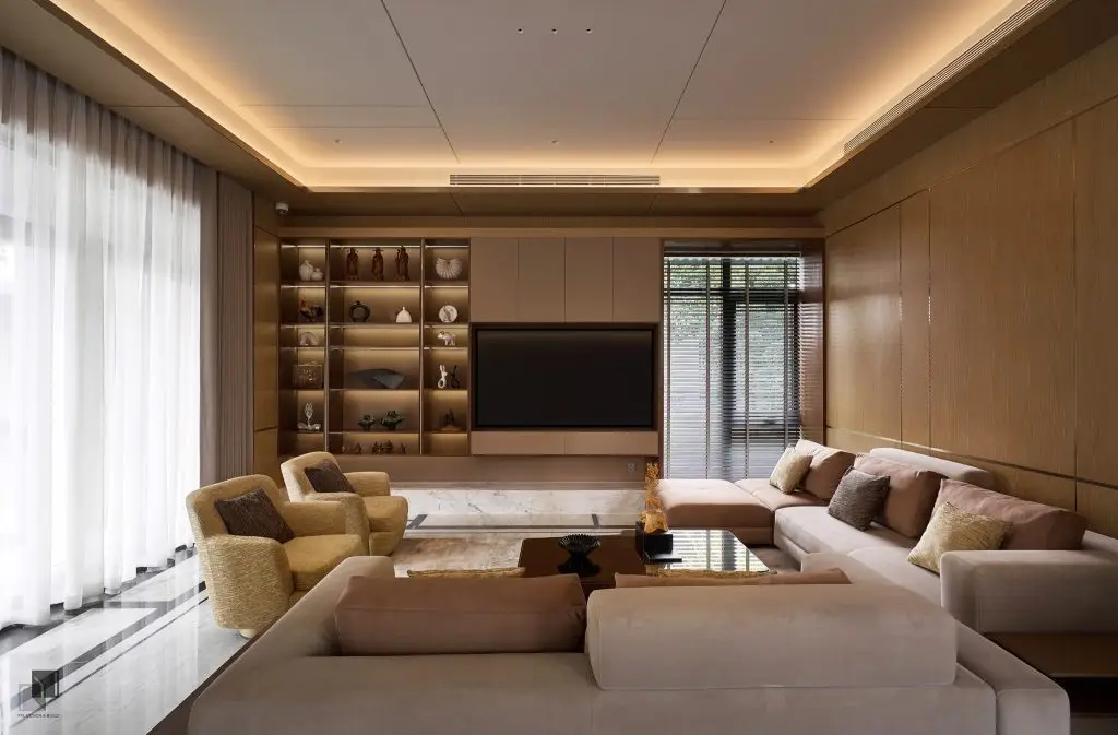 cửa chớp nhôm phòng khách sang trọng