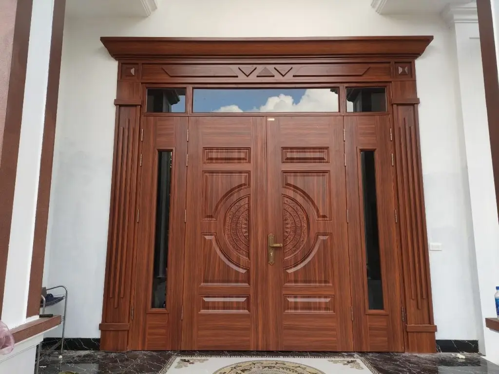 cửa gỗ 4 cánh tân cổ điển