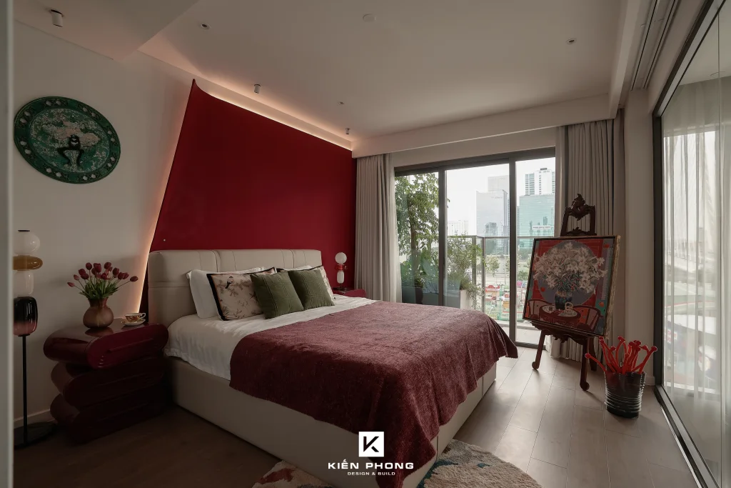 cửa lùa nhôm kính 3 cánh cho phòng ngủ