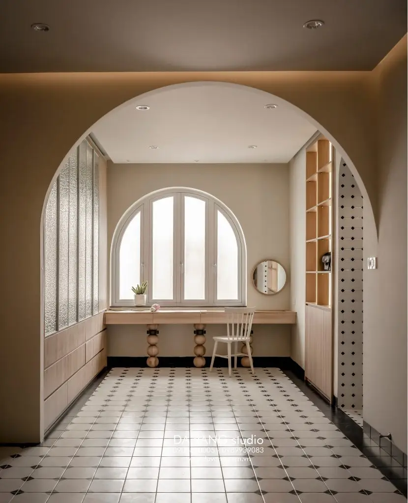 cửa sổ mở quay 4 cánh