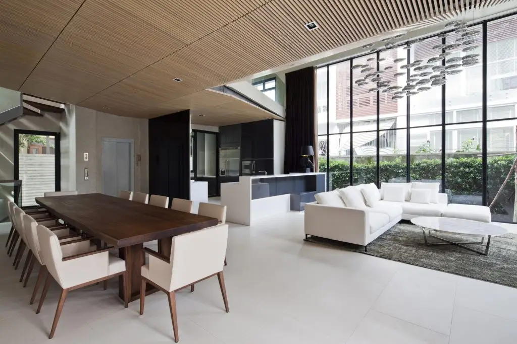 đá ốp thang máy - granite tối giản