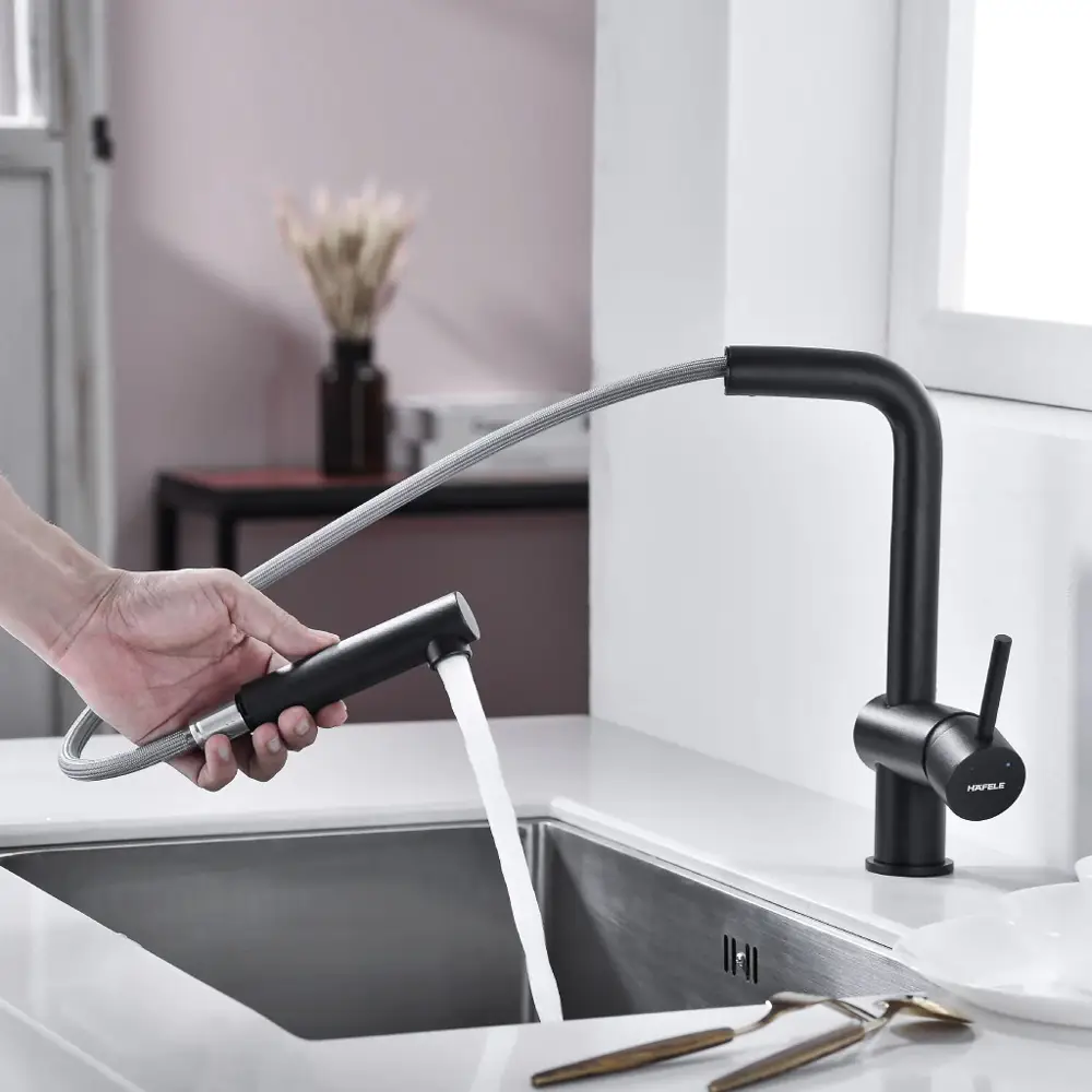 Vòi rửa chén dây rút